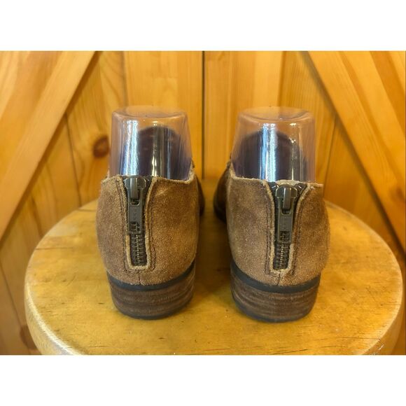 Born Katharina Brown Leather Ankle Bootie Slouch Back Zip  US 6M - Picture 4 of 7